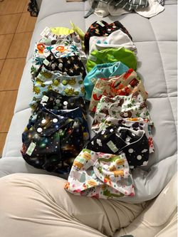 18 reusable diapers