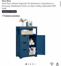 Blue storage cabinet