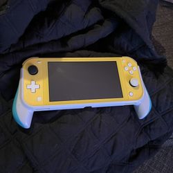 Nintendo Switch Lite With Handle Attachment 