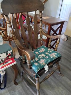 Wooden rocking chair