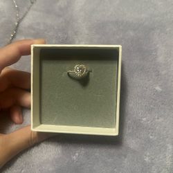 Rhinestone Heart Ring