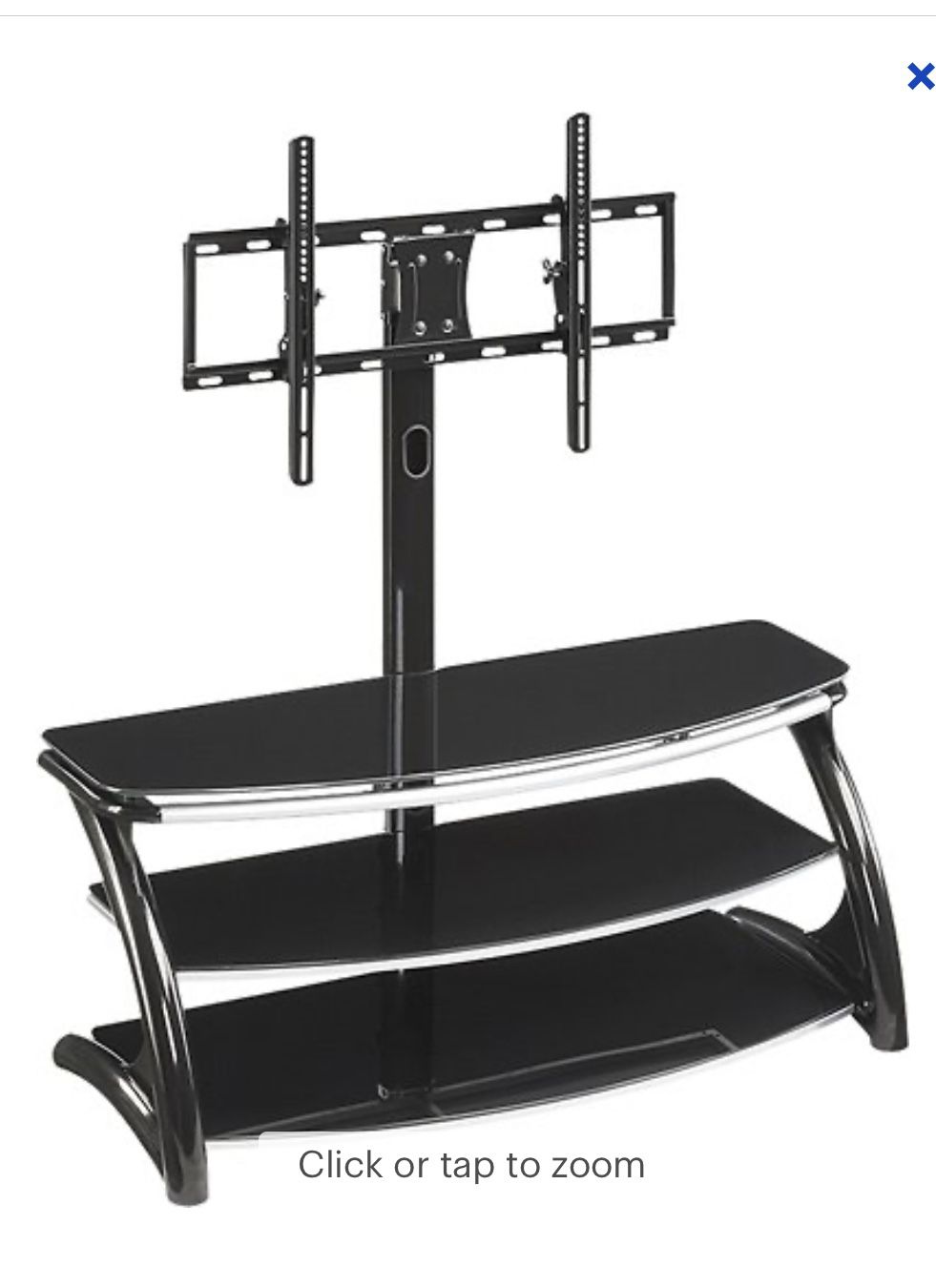Whalen Furniture - 3-in-1 TV Stand for Flat-Panel TVs Up to 56”- Black