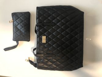 Black Tote bag with black purse