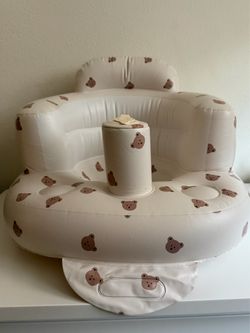 Inflatable Baby Float with Bear Print