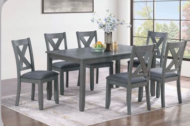 7-Piece Dining Set Table + 6 Chairs