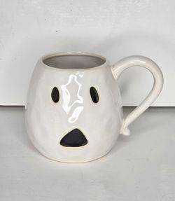 Halloween White Ghost Face Coffee Mug