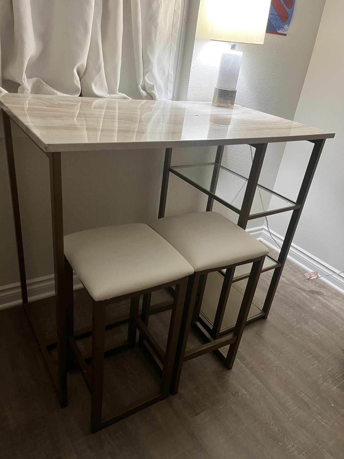 Cute Gold And White Desk