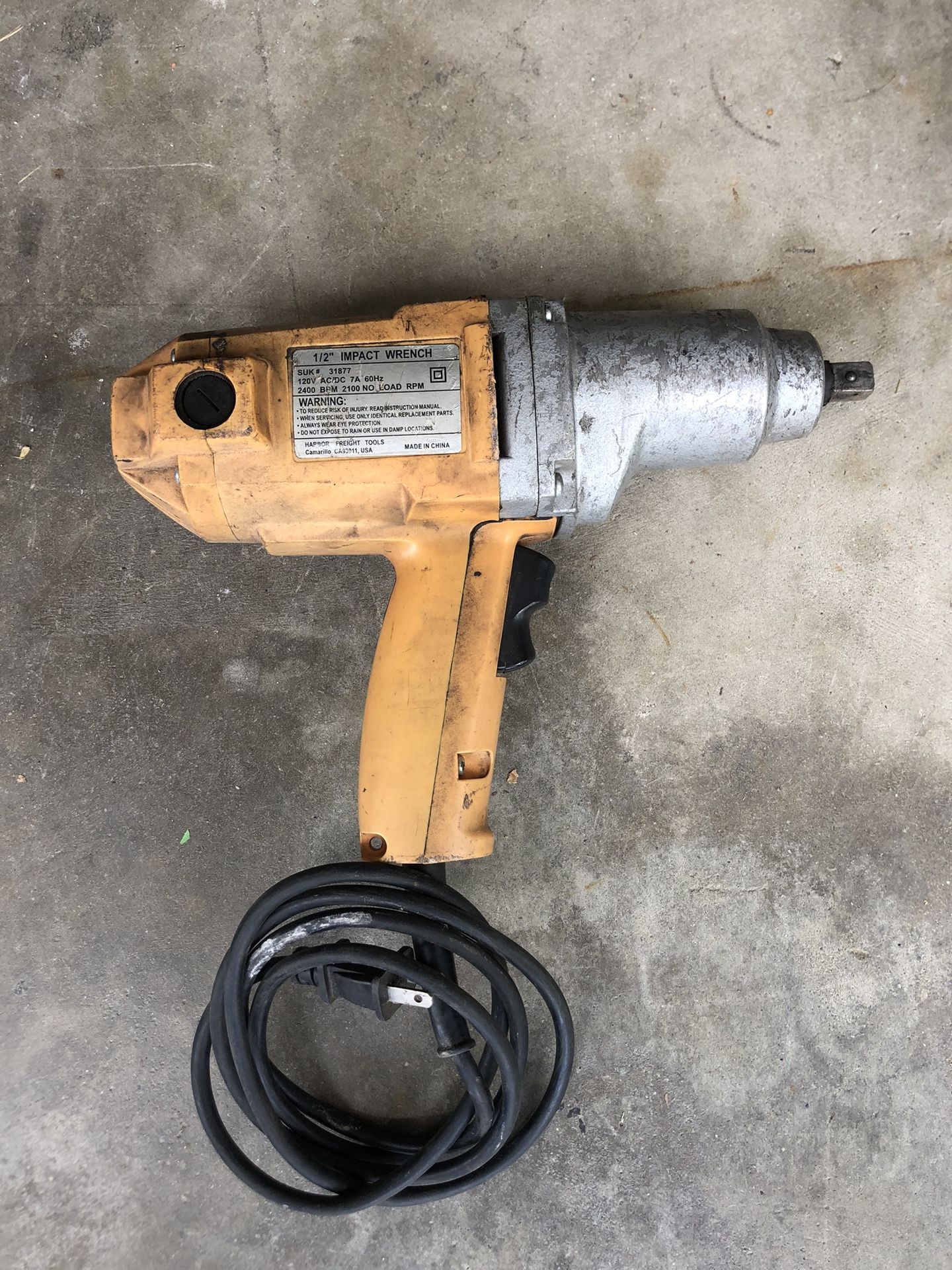 1/2” Electric Impact Wrench 