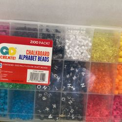 Chalkboard Alphabet Beads.