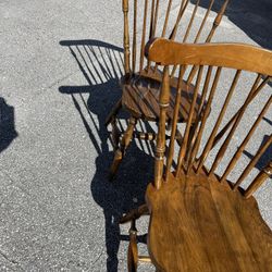 2 Antique Wood Chairs