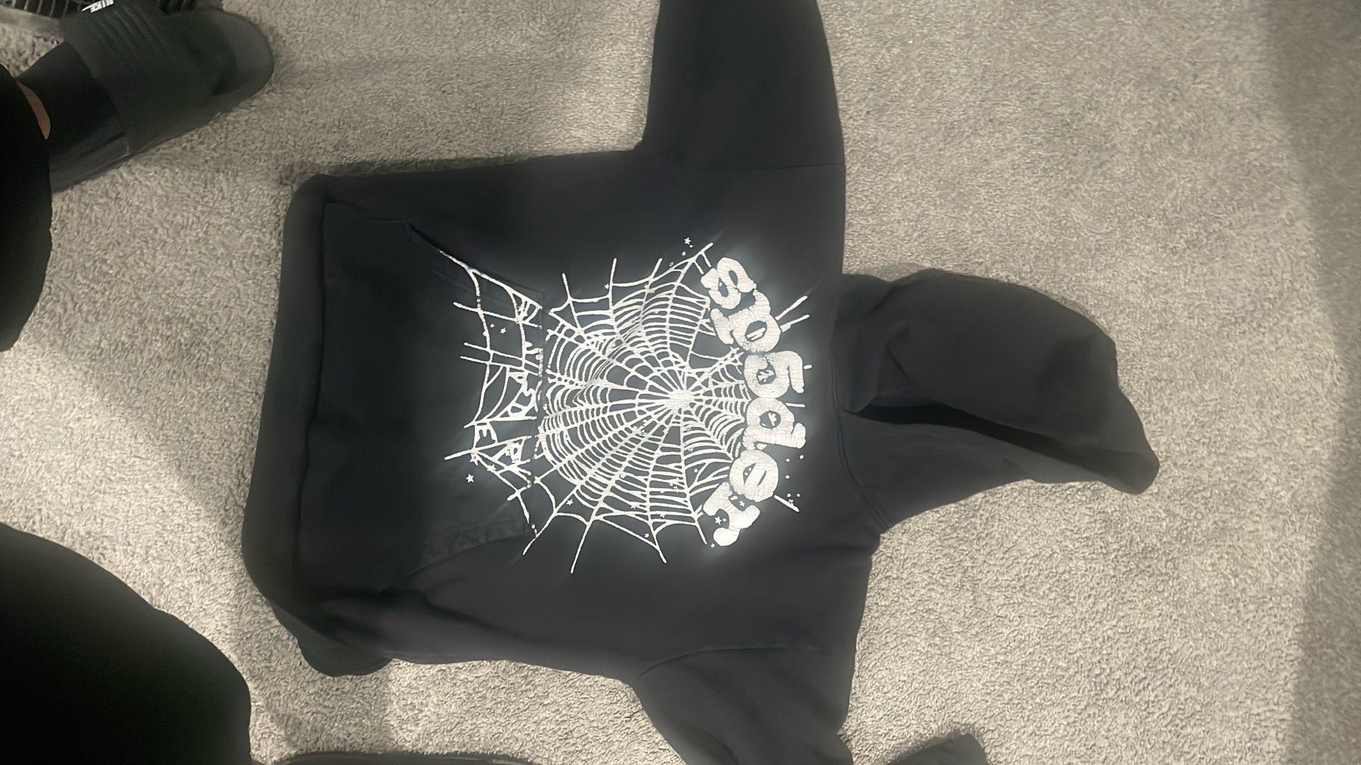 sp5der hoodie og black