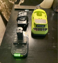 Ryobi Fan with battery & Charger