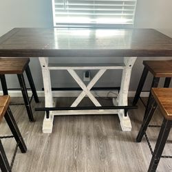 High-Top Dining Table And Chairs