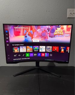 Samsung - 32" Odyssey Gaming 1000R Curved QHD 165Hz Monitor