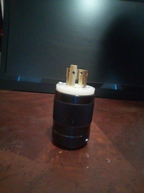 Marinco Power Products 3015P Plug, Locking, 30A, 250V, 3-Pole, 4-Wire, Nylon Housing, L15-30P Series 