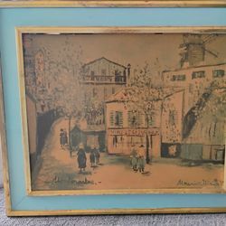 32"X37"Artist: Maurice Utrillo (1883–1955), a French painter famous for his cityscapes of the Montmartre quarter of Paris