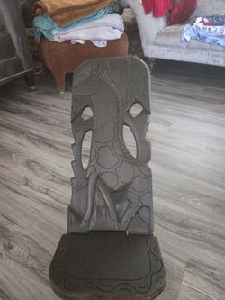 Stargazing handcrafted wooden handcraved chair