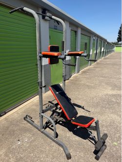 Health Gear All-in-One Home Gym Workout Station Pull-Up Dip Bench Press Rack