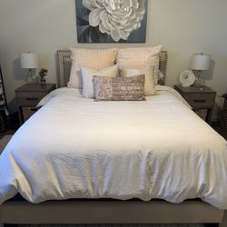 Queen Size Mattress, Box Spring & Bed Frame