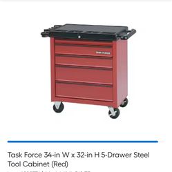 Task force tool cabinet with wheels and drawers