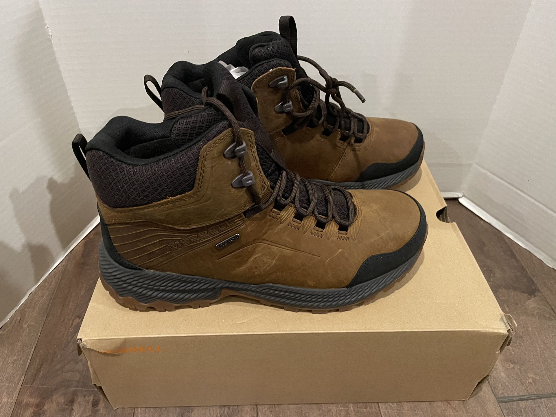 Merrell Mens Forestbound Mid Waterproof Hiking Boots work boots snow boots size 14