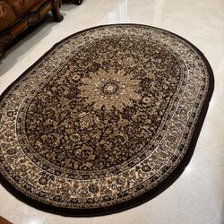 Round Brown Carpet 