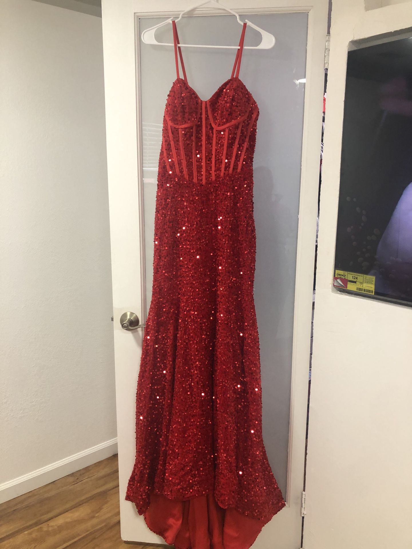 Red cherry Prom Dress Size 8