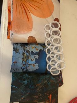 Fabric shower cortinas