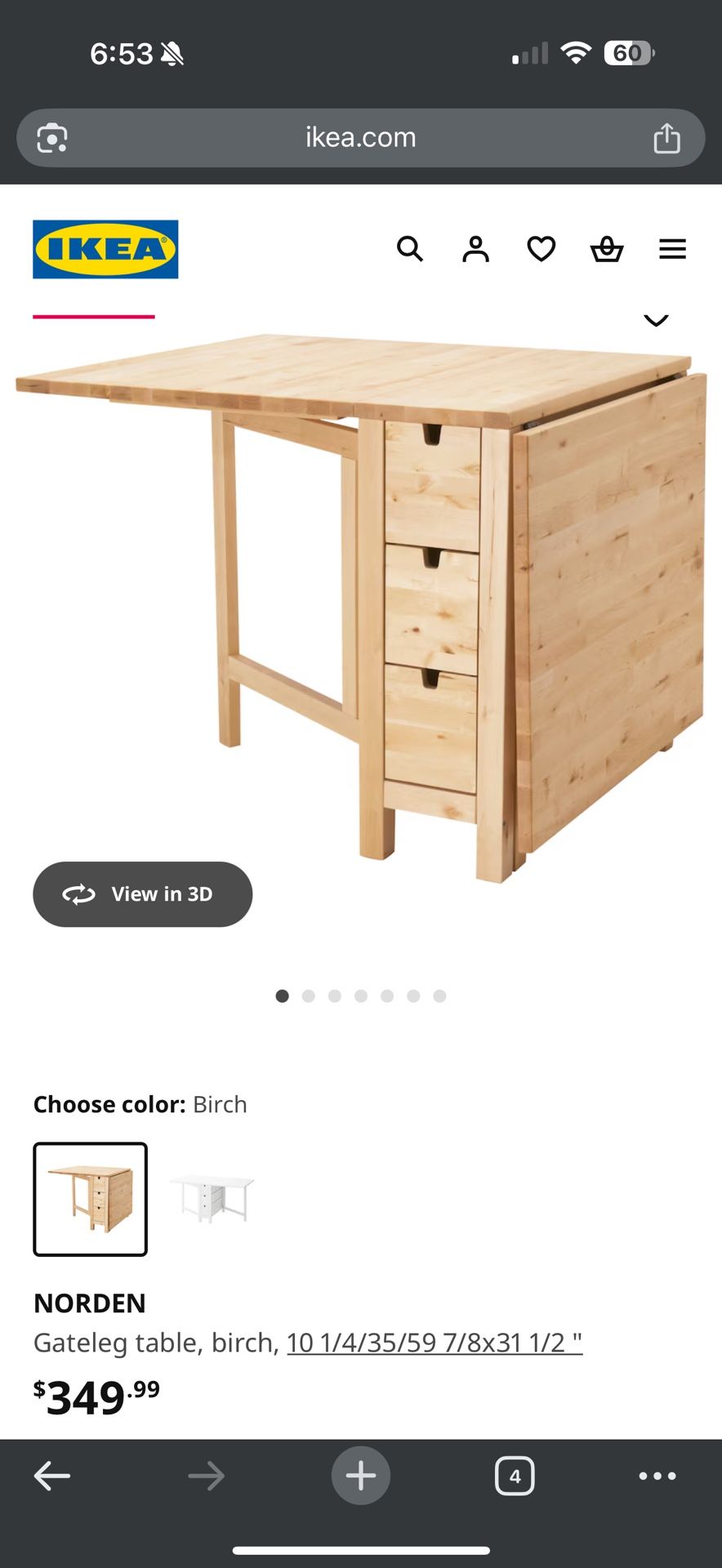 IKEA NORDEN In Birch