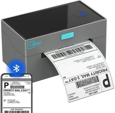 Bluetooth Shipping Label Printer, Wireless 4x6 Thermal Label Printer