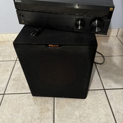 Sony Multi Channel Av Receiver And Subwoofer Klipsch 