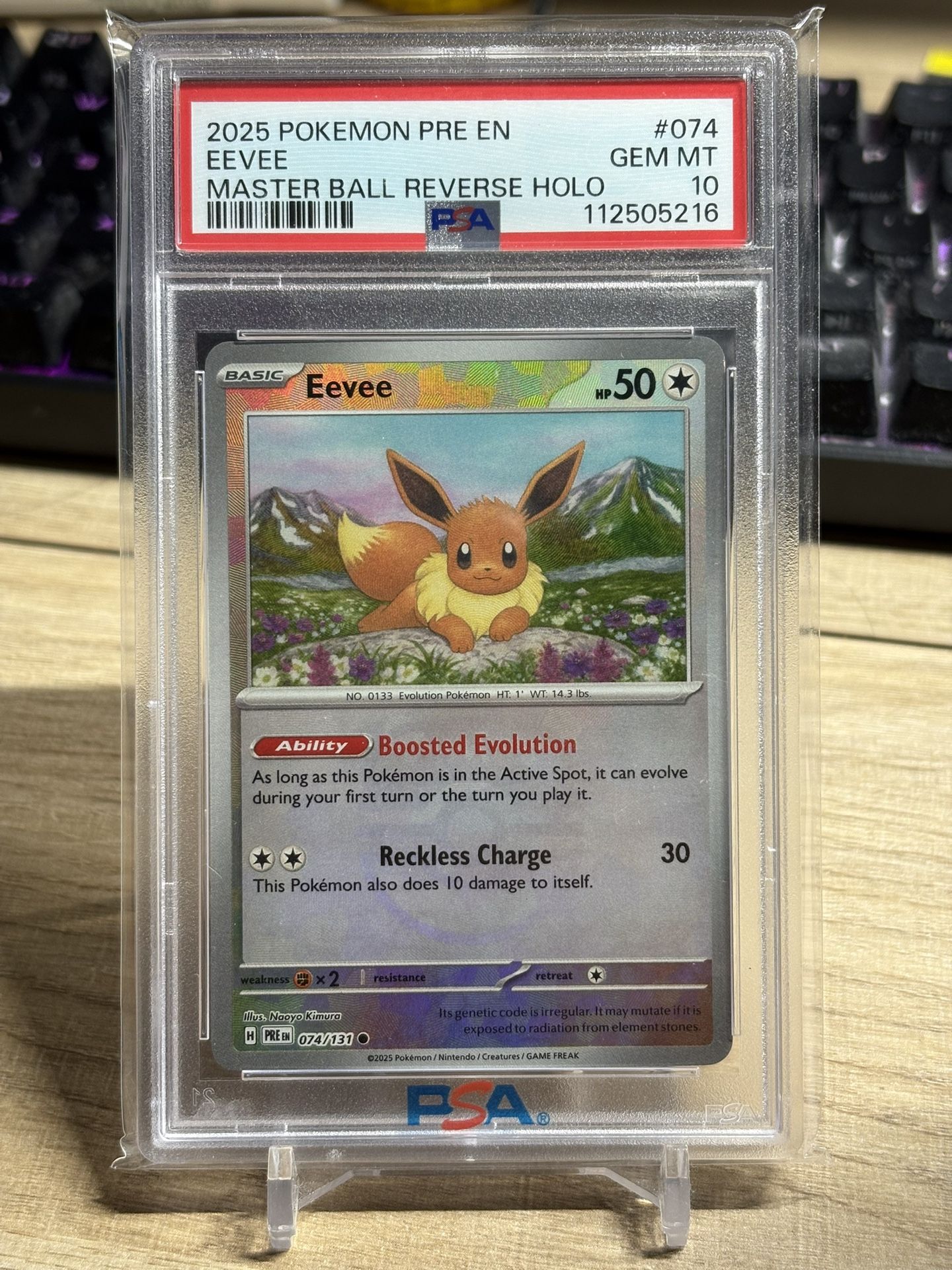 Eevee Master Ball Holo PSA 10 Prismatic Evolutions