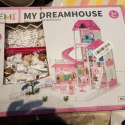 TEMI Dream Doll House Girls Toys - 3 Stories 6 Rooms Dollhouse
