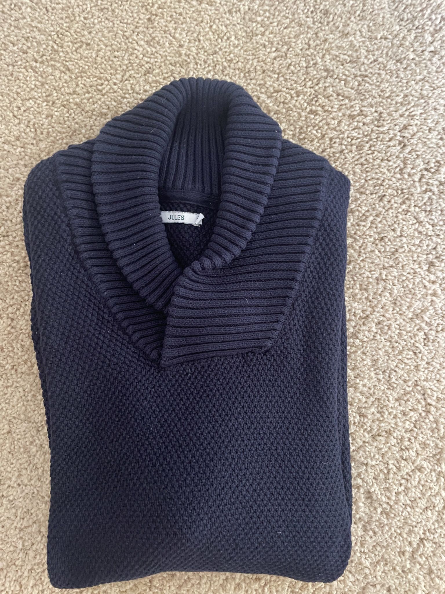  Brand New Jules Men’s Shawl Collar Sweater – Navy Blue (XL)