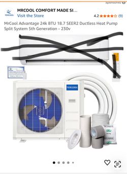 New  24k BTU Ductless Heat Pump Mini Split Air Conditioner