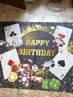 Casino Night Birthday Party Backdrop 