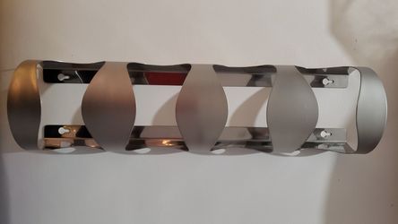 Nickel finish wine rack