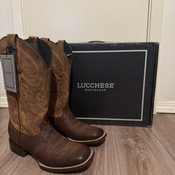 Lucchese Square Toe Boot Men 8.5EE