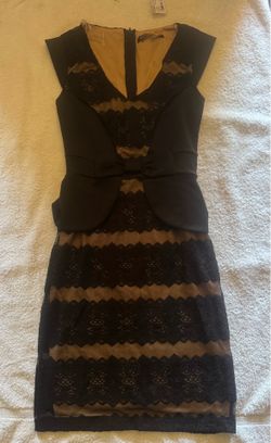 Black striped dress