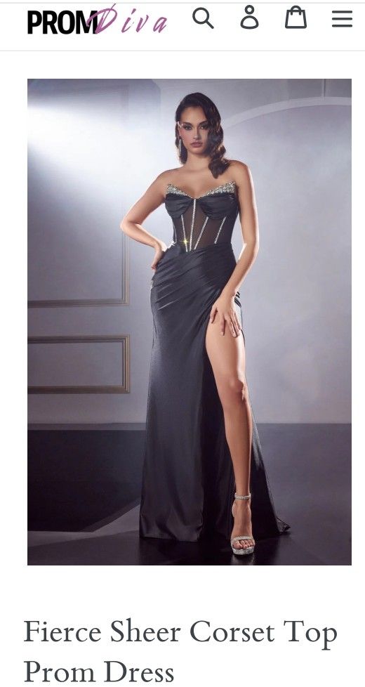 Sheer Corset Top Prom Dress Size 4