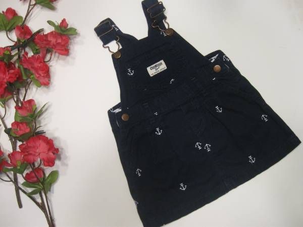 Oshkosh B'gosh Vestbak Girls 24M Anchor Nautical Overall Jumper Girls Dress 24 Months