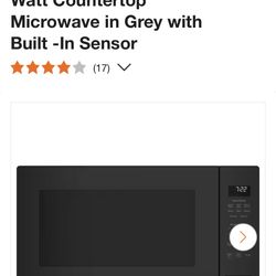GE Profile 2.2 cu. ft. 1100-Watt Countertop Microwave in Grey with Built -In Sensor