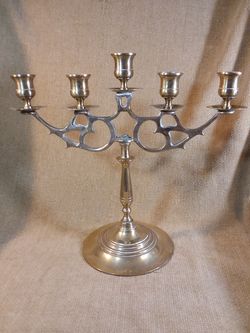 Vintage Brass 5 Arm Candelabra