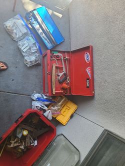 Red Metal Craftsman  four drawer tool box