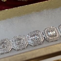 Big Bling Baguette  Emerald Cut Bracelet