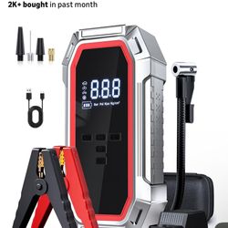 Jump Starter with Air Compressor, 5000A Peak Car Battery Jump Starter(9.0 Gas/8.0L Diesel), 160PSI 12V Jump Box Car Battery Jumper Starter Portable wi