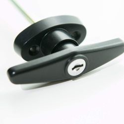 T - Handle Lock kit Shed Door Lock with 3 Keys and 2 Screws , 5-1 / 2 " Stem Barn Playhouse & Chicken Coop Door Lock