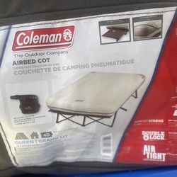 Coleman Camping Cot With Air Mattress Queen