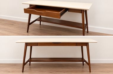 Mid-Century Modern Desk + FREE Office Chair