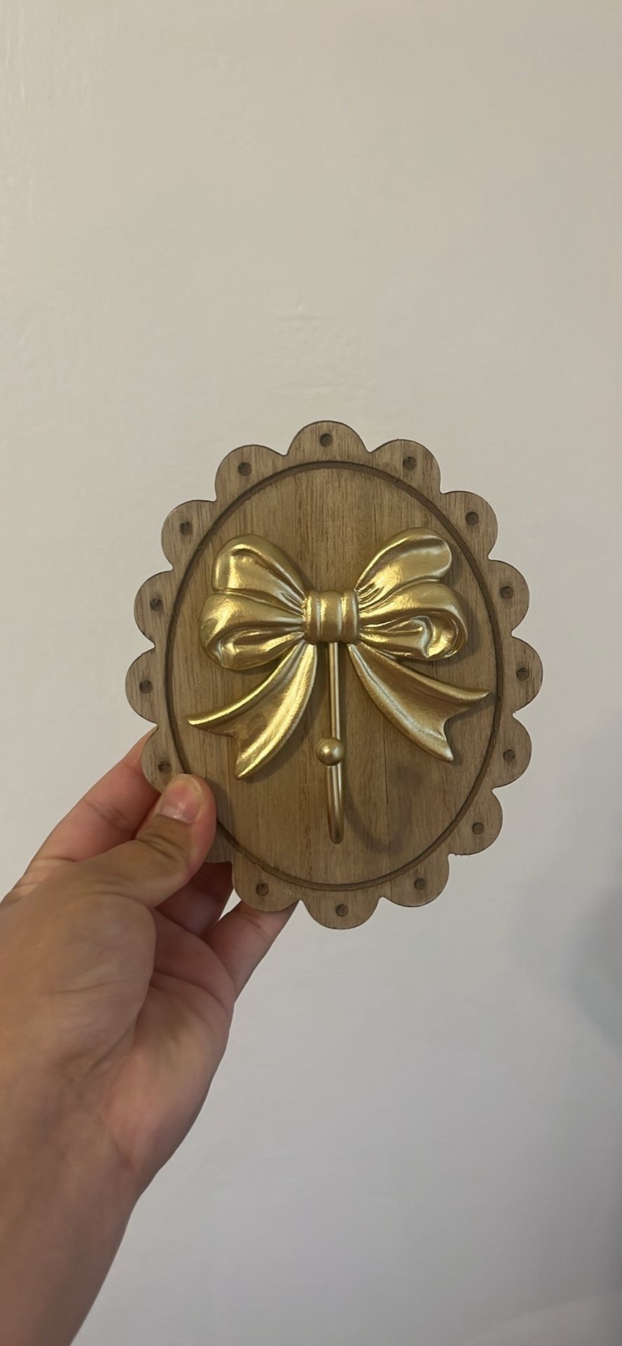 mirror and bow wall hook decor, brand new never used